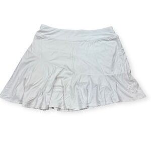 NEW Fama Zee Skort Women's Large White HiTek4 Pull On Tennis Golf Athletic Skirt